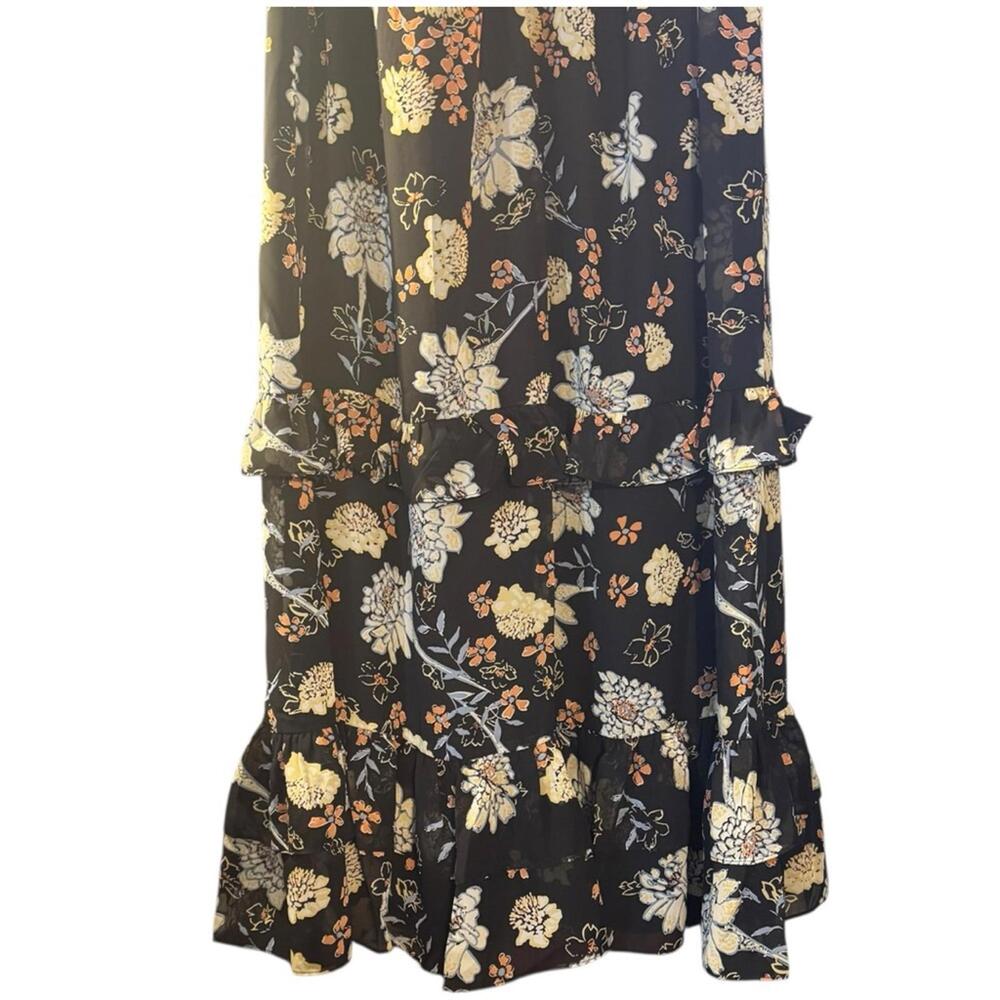 Marc New York Tiered Maxi Skirt  Size XL Flowy Tiered Black Boho Cottagecore - Picture 8 of 9